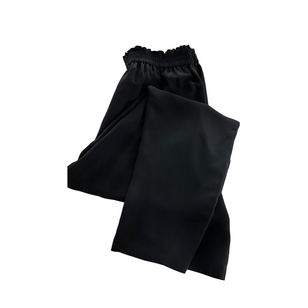 Woman’s Silk Pants Pullon SZS Elastic Waist Black Classic - Picture 4 of 8